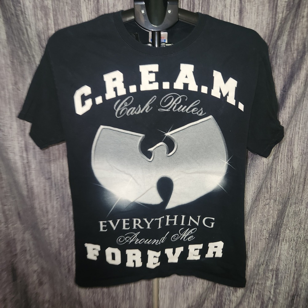 Wu-Tang Clan C.R.E.A.M. Cash Rules Everything Around Me T-Shirt‎ Black